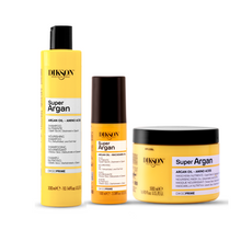 Cargar imagen en el visor de la galería, Pack Completo Nutrición y Brillo: Shampoo 300 ml + Mascarilla 500 ml + Aceite de Argán