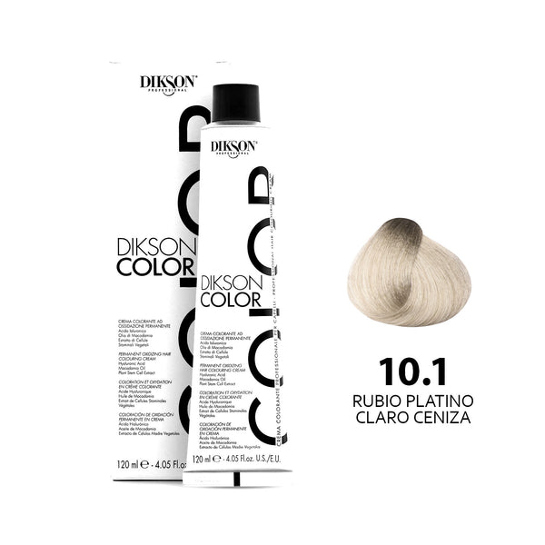 TINTE PARA CABELLO COLOR RUBIO PLATINO CLARO CENIZA 10.1 DIKSON PROFESSIONAL