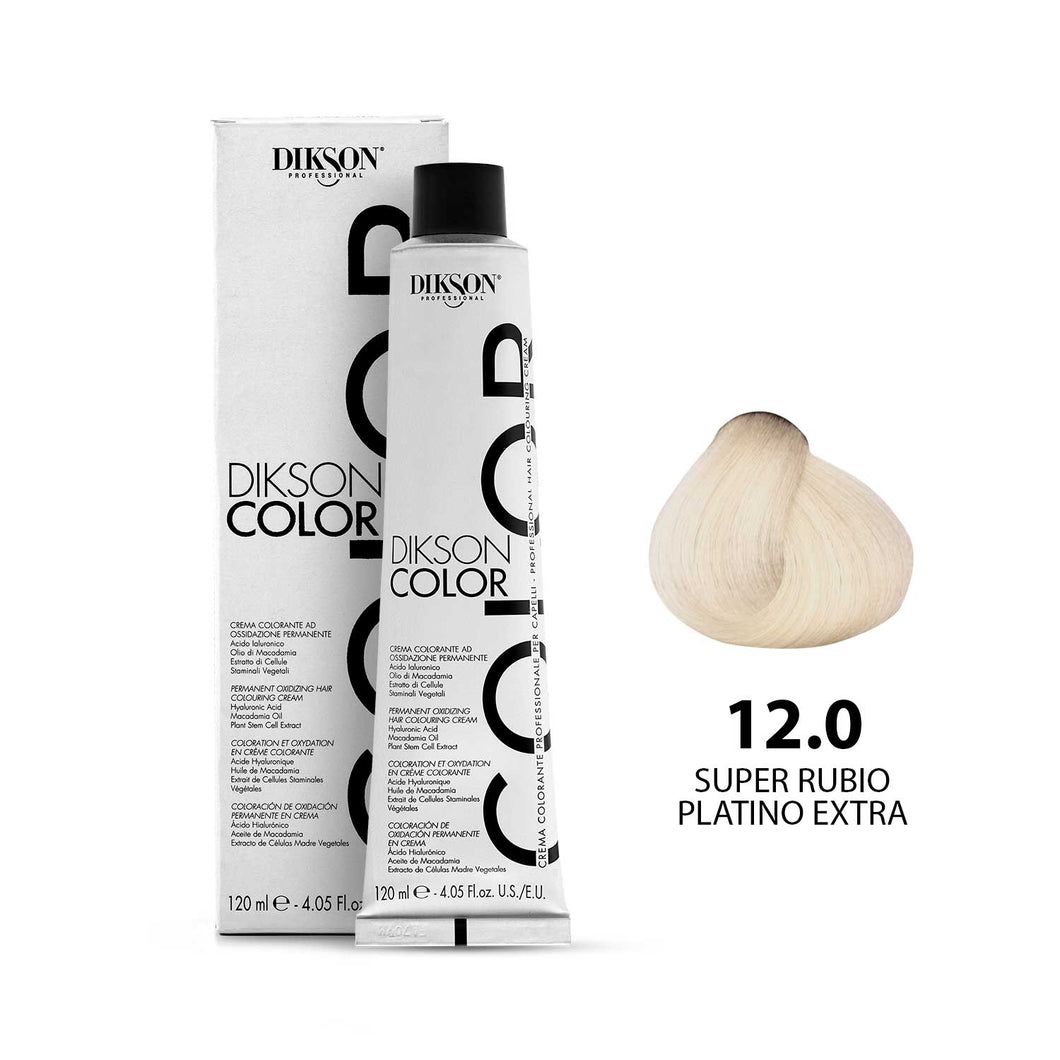 TINTE PARA CABELLO COLOR SUPER RUBIO PLATINO EXTRA 12.0 DIKSON PROFESSIONAL