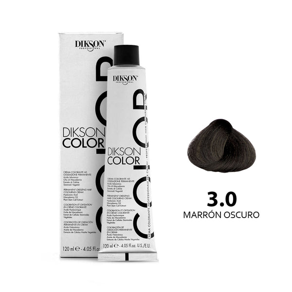 TINTE PARA CABELLO COLOR MARRÓN OSCURO 3.0 DIKSON PROFESSIONAL