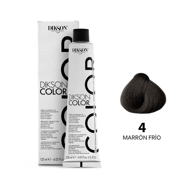 TINTE PARA CABELLO COLOR MARRÓN FRIO 4 DIKSON PROFESSIONAL