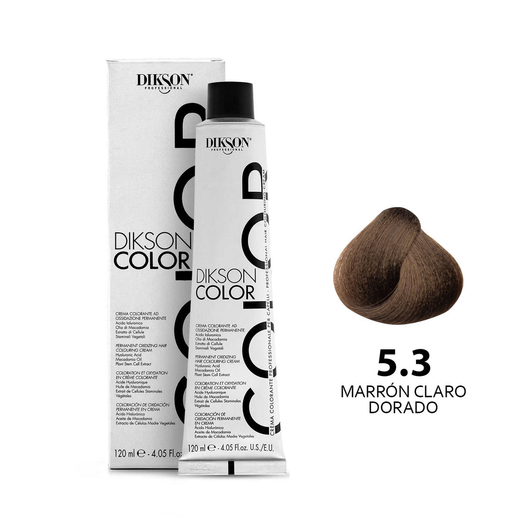 TINTE PARA CABELLO COLOR MARRÓN CLARO DORADO 5.3 DIKSON PROFESSIONAL