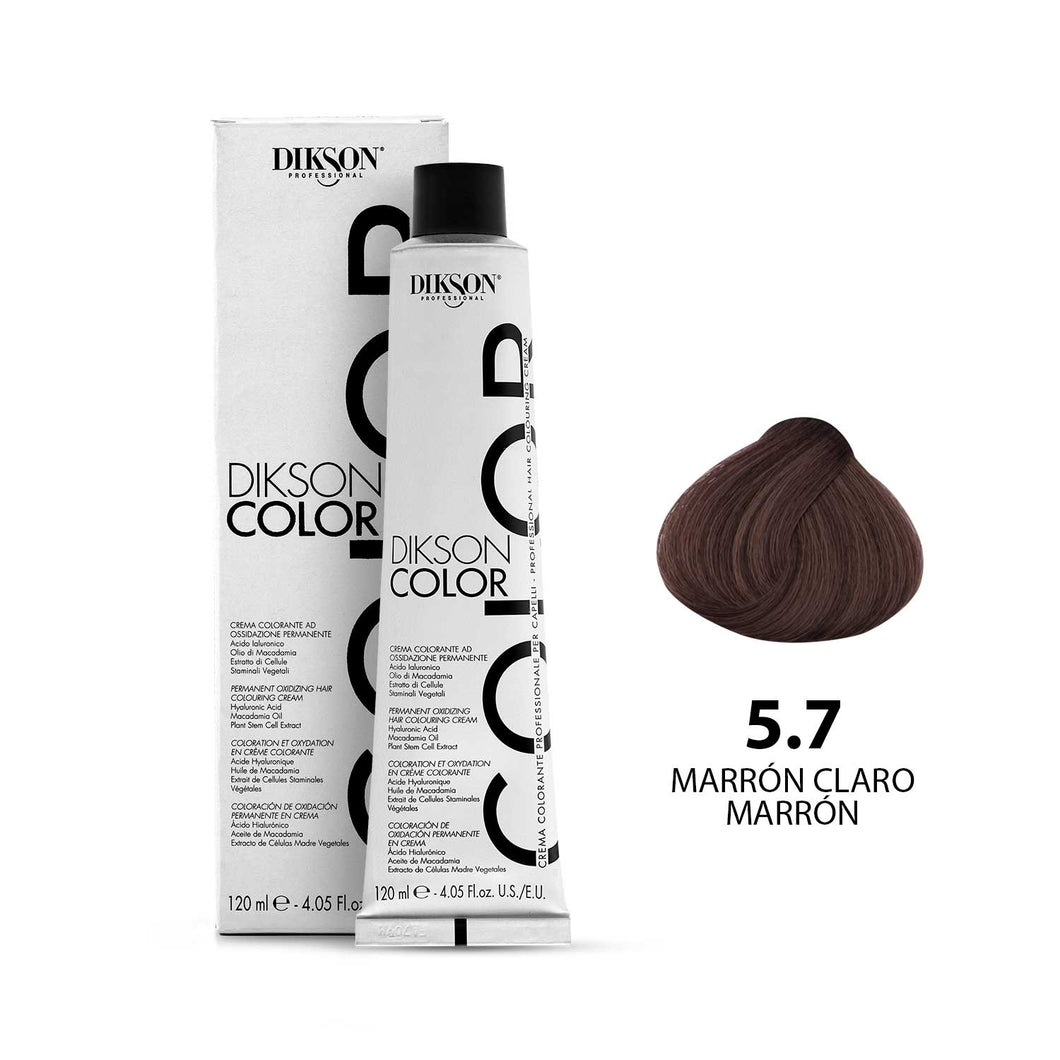 TINTE PARA CABELLO COLOR MARRÓN CLARO MARRÓN 5.7 DIKSON PROFESSIONAL