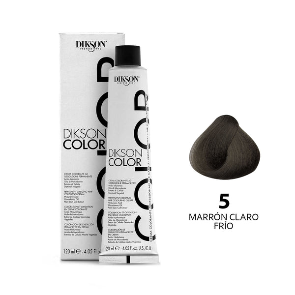 TINTE PARA CABELLO COLOR MARRÓN CLARO FRIO 5 DIKSON PROFESSIONAL