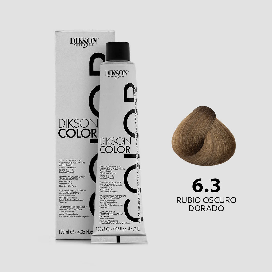 TINTE PARA CABELLO COLOR RUBIO OSCURO DORADO 6.3 DIKSON PROFESSIONAL