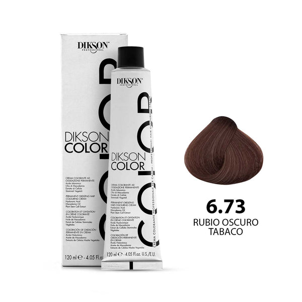TINTE PARA CABELLO COLOR RUBIO OSCURO TABACO 6.73 DIKSON PROFESSIONAL