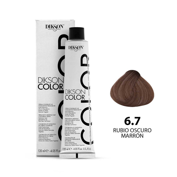 TINTE PARA CABELLO COLOR RUBIO OSCURO MARRÓN 6.7 DIKSON PROFESSIONAL