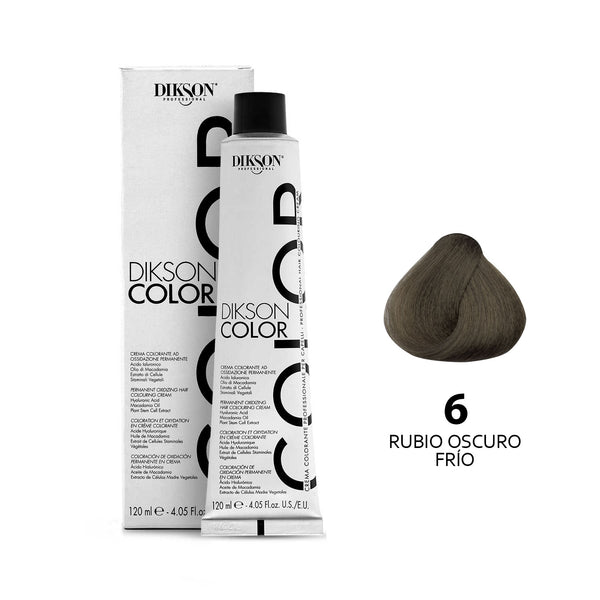 TINTE PARA CABELLO COLOR RUBIO OSCURO FRIO 6 DIKSON PROFESSIONAL