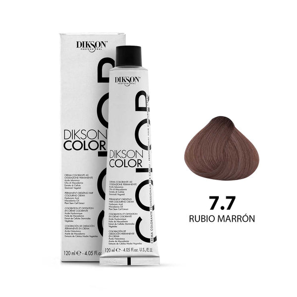 TINTE PARA CABELLO COLOR RUBIO MARRÓN 7.7 DIKSON PROFESSIONAL