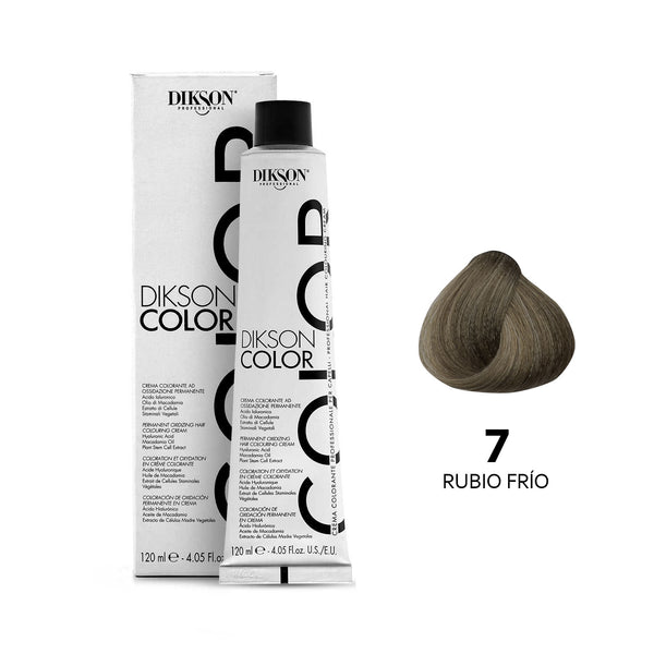 TINTE PARA CABELLO COLOR RUBIO FRIO 7 DIKSON PROFESSIONAL