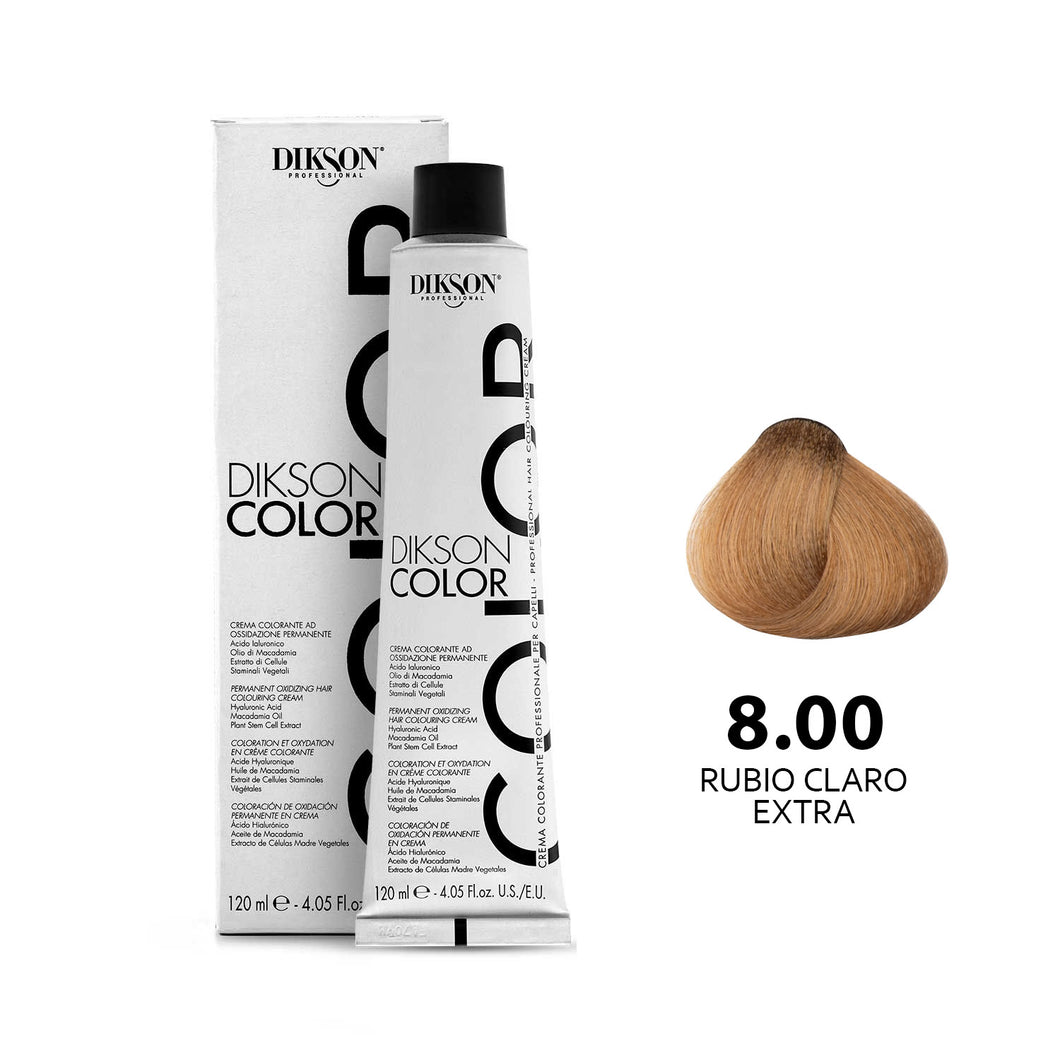 TINTE PARA CABELLO COLOR RUBIO CLARO EXTRA 8.00 DIKSON PROFESSIONAL