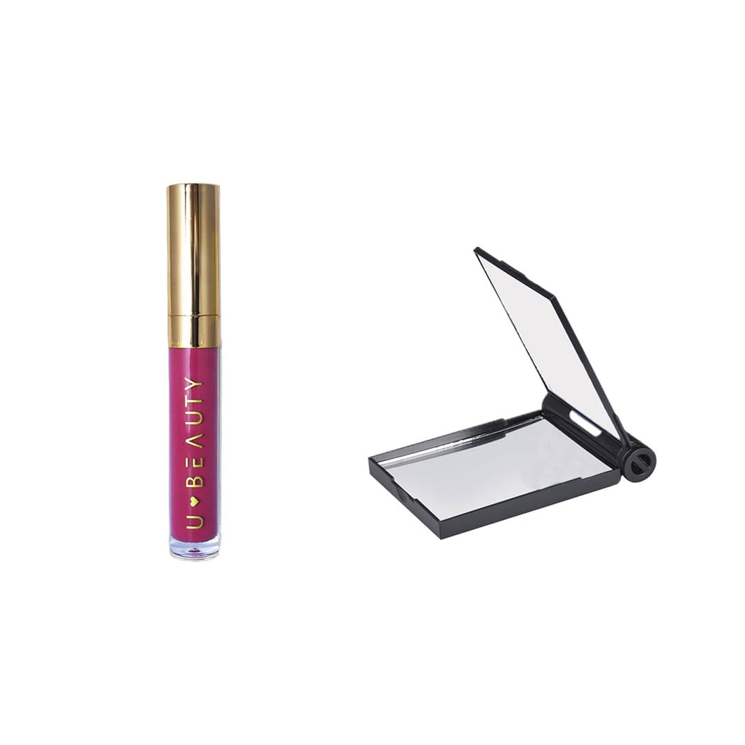 DUO UBEAUTY: LABIAL MATE HEARTBREAKER+ ESPEJO DE BOLSILLO