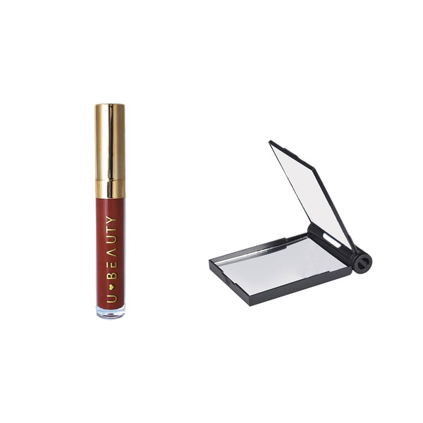 DUO UBEAUTY: LABIAL MATE MAMACITA + ESPEJO DE BOLSILLO